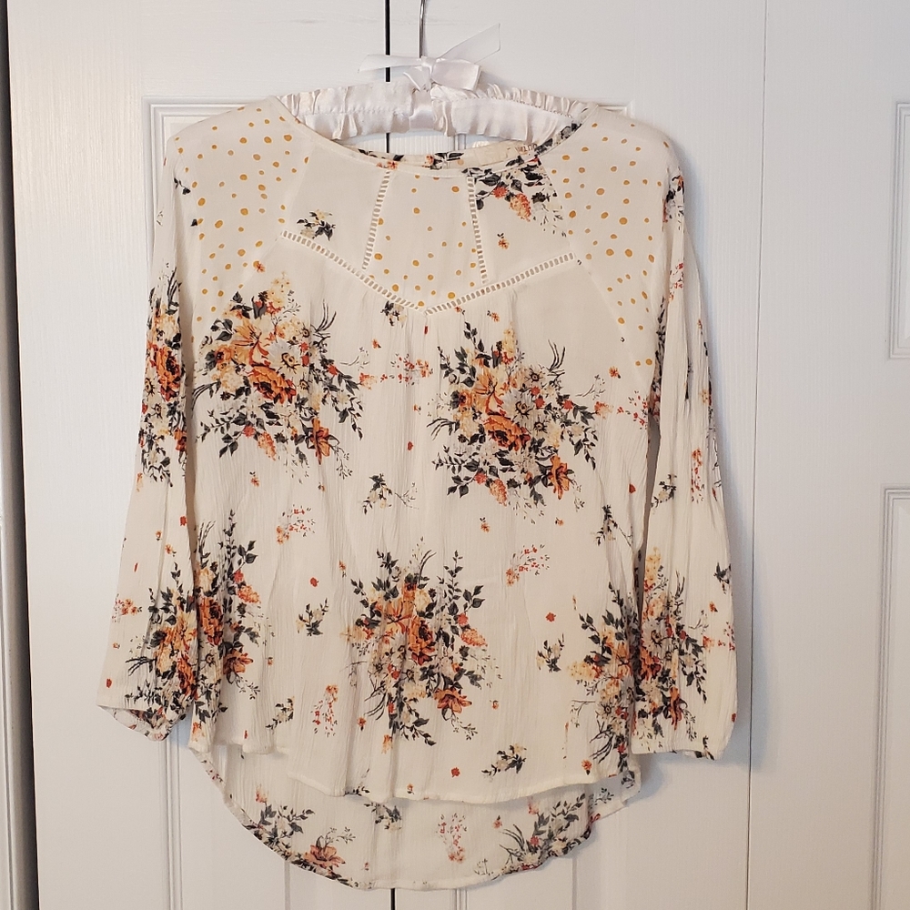 Boho flower print top